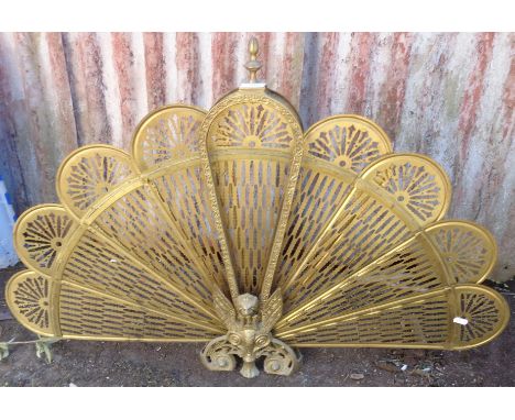 Brass ""Fan"" firescreen 