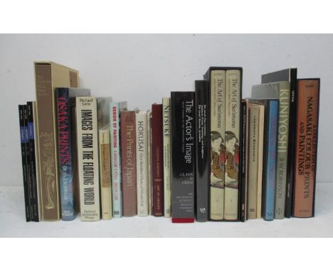 A large collection of Japanese woodblock and art related reference books, to include: 'The Art of Surimono' from the Chester 