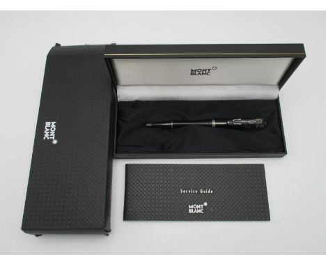 A Montblanc Meisterstruck Limited edition Imperial Dragon ballpoint pen, number 1947 out of 3500, the black resin and rhodium