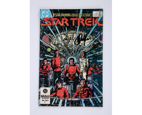 Star Trek No. 1 signed with 9 main cast member signatures, Deforest Kelley,  William Shatner, Leonard Nimoy, George Takai, Ja