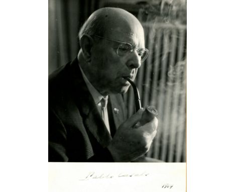 CASALS PABLO: (1876-1973) Spanish Cellist. A good vintage signed 5 x 7 photograph, `Pablo Casals´, the image showing the Span