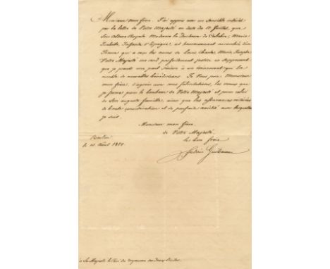 FREDERICK WILLIAM III: (1770-1840) King of Prussia 1797-1840. L.S., Frederic Guillaume, as King, one page, folio, Berlin, 15t