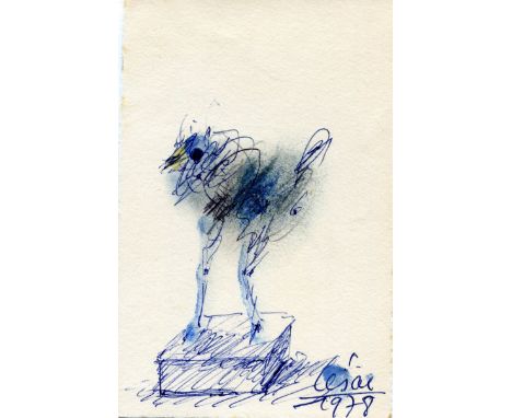 CESAR: (1921-1998) César Baldaccini. French Sculptor. A leading figure of the Nouveau Réalisme movement. He is the creator of