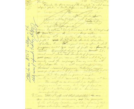 PENZIAS ARNO: (1933-&nbsp;&nbsp;&nbsp;&nbsp; ) American Physicist, Nobel Prize winner for Physics, 1978. Autograph Manuscript