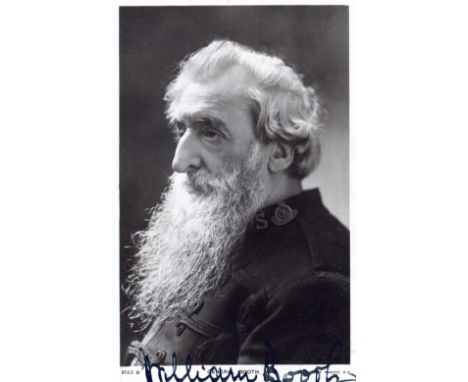 BOOTH WILLIAM: (1829-1912) British Methodist Preacher, founder and General of The Salvation Army. An excellent vintage signed