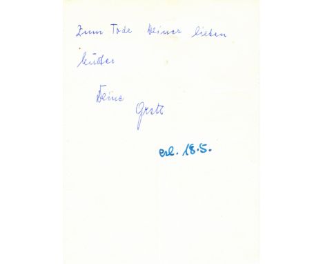BRAUN GRETL: (1915-1987) German sister of Eva Braun, Adolf Hitler's mistress and short-term wife. Gretl Braun, a member of Hi