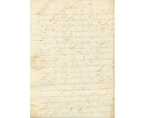 PHILIP V: (1683-1746) King of Spain 1700-24 & 1724-46. A fine L.S., Yo el Rey, with three lines of holograph text at the conc