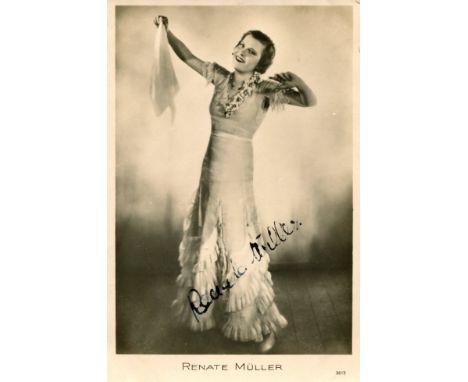 MULLER RENATE: (1906-1937) German Singer and Actress, courted by Adolf Hitler and the Nazi Party during the 1930's. Muller di