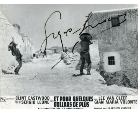LEONE SERGIO: (1929-1989) Italian film Director. Signed 10 x 8 magazine paper photograph `Sergio Leone´, the promotional PEA 