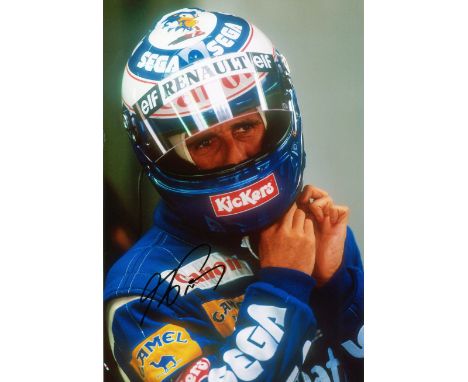 PROST ALAIN: (1955- ) French former racing Driver. A four-time Formula One driver´s Champion. An excellent colour signed 8 x 