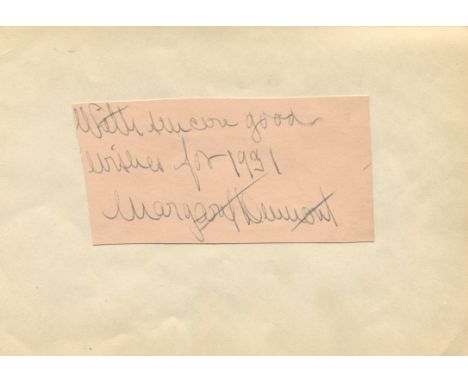 DUMONT MARGARET: (1882-1965) American Actress who starred alongside the Marx Brothers. An extremely rare vintage fountain pen