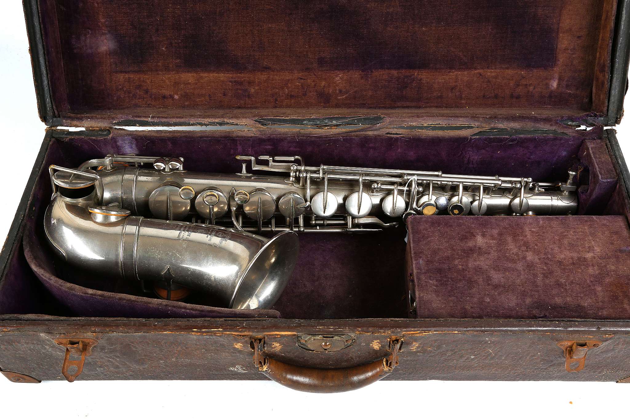 Alto saxophone by Couesnon circa 1900. In very good original condition