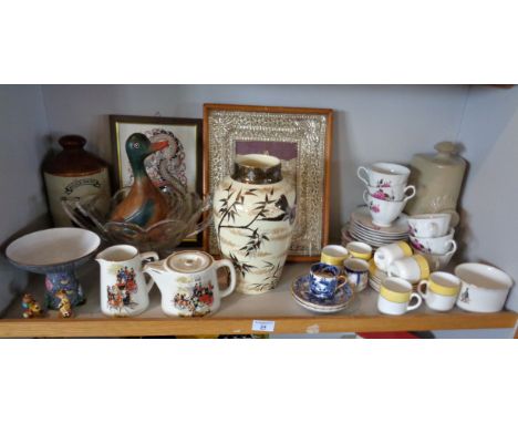 Assorted china etc., one shelf