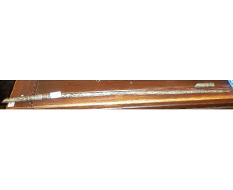 Old Indo-Persian niello style scabbard walking stick