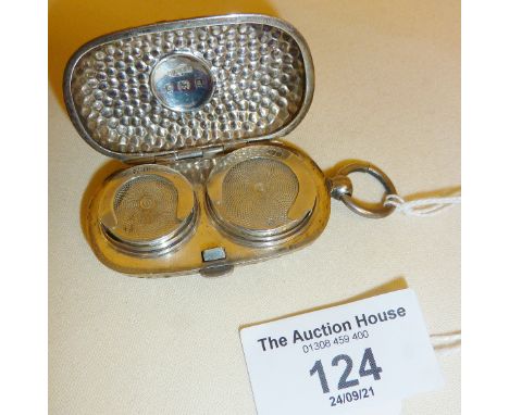 Arts &amp; Crafts hammered silver sovereign and a half case hallmarked for Birmingham 1900, makers: Cornelius Desormeaux Saun