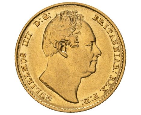 UNITED KINGDOM. William IV, 1830-37. Gold sovereign, 1835. London. Second, bare head of William IV facing right; GULIELMUS II