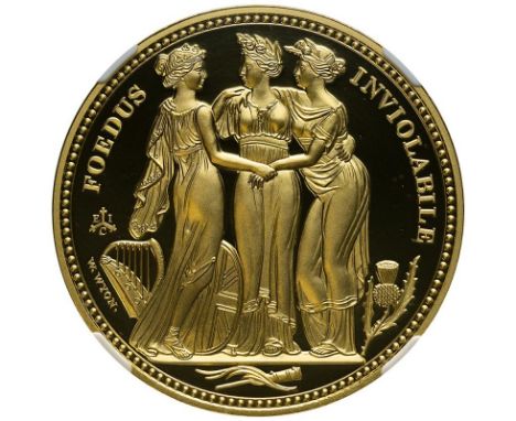UNITED KINGDOM. ST. HELENA. Elizabeth II, 1952-. Gold 5 pounds, 2021. East India Company. Proof. Commissioned and produced by