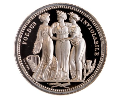 UNITED KINGDOM. Elizabeth II, 1952-. Silver 5 pounds, 2020. Royal Mint. Proof. The second issue from the Great Engravers seri