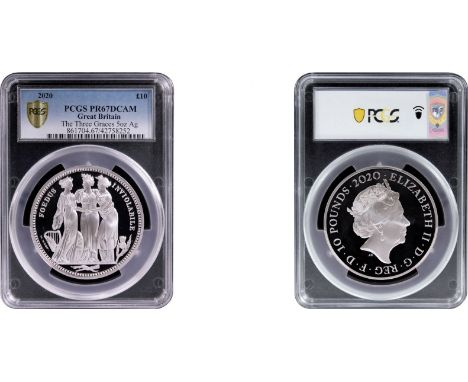 UNITED KINGDOM. Elizabeth II, 1952-. Silver 10 pounds, 2020. Royal Mint. Proof. The second issue from the Great Engravers ser