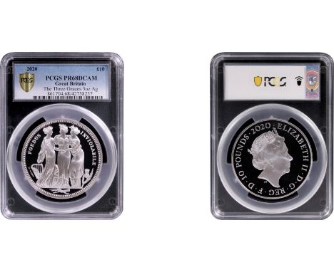 UNITED KINGDOM. Elizabeth II, 1952-. Silver 10 pounds, 2020. Royal Mint. Proof. The second issue from the Great Engravers ser