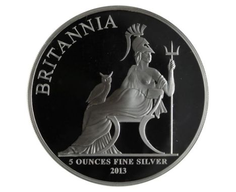 UNITED KINGDOM. Elizabeth II, 1952-. Silver 10 pounds, 2013. Royal Mint. Proof. In 2013 the Britannia series changed consider