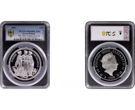 UNITED KINGDOM. Elizabeth II, 1952-. Silver 10 pounds, 2020. Royal Mint. Proof. The second issue from the Great Engravers ser