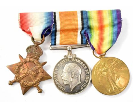 A WWI Medal trio awarded to 1001 Pte. A. Rogers R. War. R.&nbsp;