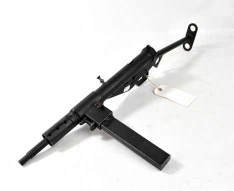 A deactivated Sten MKII sub-machine gun.Additional InformationCan be cocked and put on the hold point at the back, the magazi
