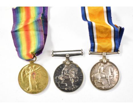 A WWI War and Victory Medal duo awarded to 11138 Pte. E. Dilks Leic. R. and a single War Medal awarded to Cht-674 Dvr. J. Der