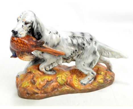ROYAL DOULTON; a HN2529 model of a setter with pheasant, 21 x 27cm.Additional InformationLight surface wear and dirt, the ver