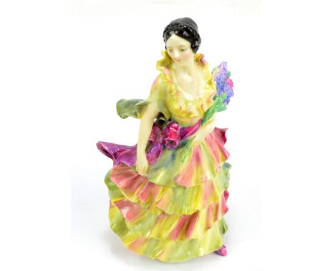 ROYAL DOULTON; a HN1469 'Pamela' figure, painted and printed marks to base, height 20cm (af).Additional InformationChip to on