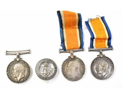 Three single WWI Victory Medals awarded to 5156 Pte. J.C. Stranad C.A.S.C., M-379685 Pte. G.H. Southern A.S.C. (af) and 11366