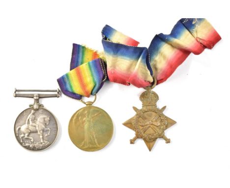 A WWI Medal trio awarded to 12422 Pte. S. Brown Leic. R.