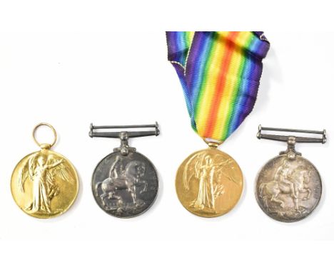 Two WWI War and Victory Medal duos awarded to 4-3810 Pte. P. Smith North'd Fus. and 33737 Pte. W. Sykes L.N. Lan. R.Additiona