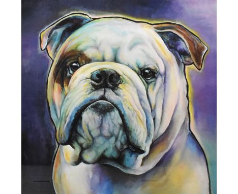 MANDIE HAYWOOD; a signed limited edition print, 'The Gaffer', study of a bulldog, no. 4/295 with Washington Green certificate