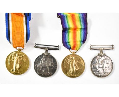 A WWI War and Victory medal duo awarded to 10155 Pte. G.W. Gilbert Lanc. R., a single War Medal awarded to 205820 Gnr. W. Gra