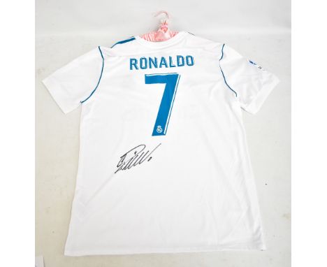 Real madrid 2017-18 C.Ronaldo Half sleeve Retro Jersey