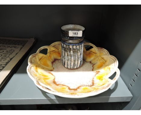 A selection of vintage ceramics including Sylvac plate