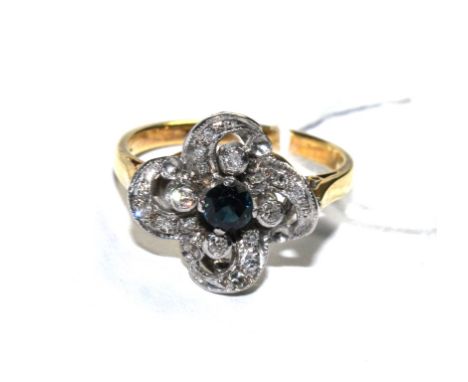 A sapphire and diamond ring