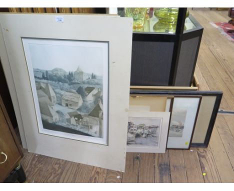 Various framed or mounted photographs including Frank Meadow Sutcliffe of Whitby, Peter Chadwick of Putney and sepia photogra