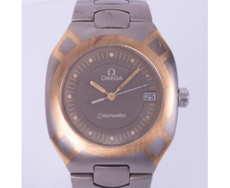 Omega, a gents Seamaster wristwatch, the backplate marked Titanium Quartz.Condition reports are offered as a guide only and w
