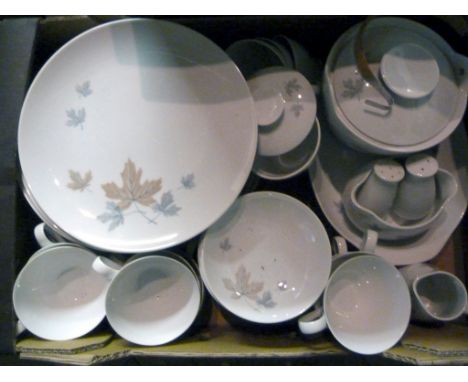 A Noritake Part Tea and Dinner Service, Maplewood pattern upon a white ground, approximately 96 pieces