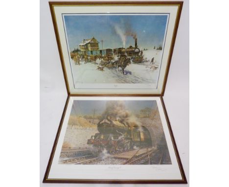 Terence Tenison Cuneo, 1907 - 1996
SLEIGH POST RUSSIA 1919
Signed in pencil, together with KING GEORGE V, signed in pencil 