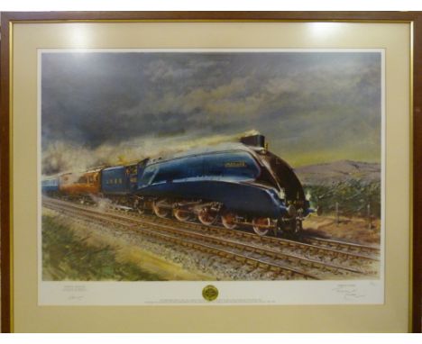 Terence Tenison Cuneo, 1907 - 1996
LNER MALLARD
Signed in pencil by Norman Newsome and Terence Cuneo
Limited Edition Number 3