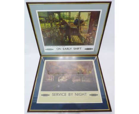 Terence Tenison Cuneo, 1907 - 1996
ON EARLY SHIFT
Together with another similar poster SERVICE BY NIGHT by David Shepherd, bo