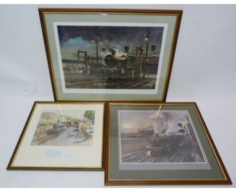 Terence Tenison Cuneo, 1907 - 1996
STORM OVER SOUTHALL SHED
Signed in pencil, together with two other small similar prints af