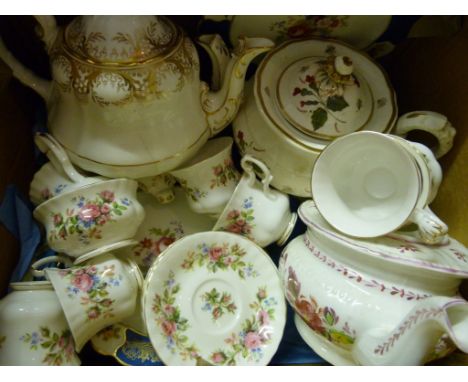 A Royal Albert Moss Rose Pattern Tea Service, together with a collection of other ceramics 