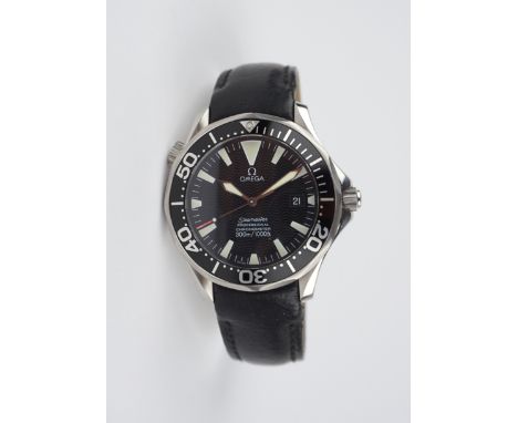 Omega Seamaster Professionel Diver, Automatik Chronometer Ref. 2954.50.91, Edelstahlgehäuse, Lederarmband mit Faltschließe, A