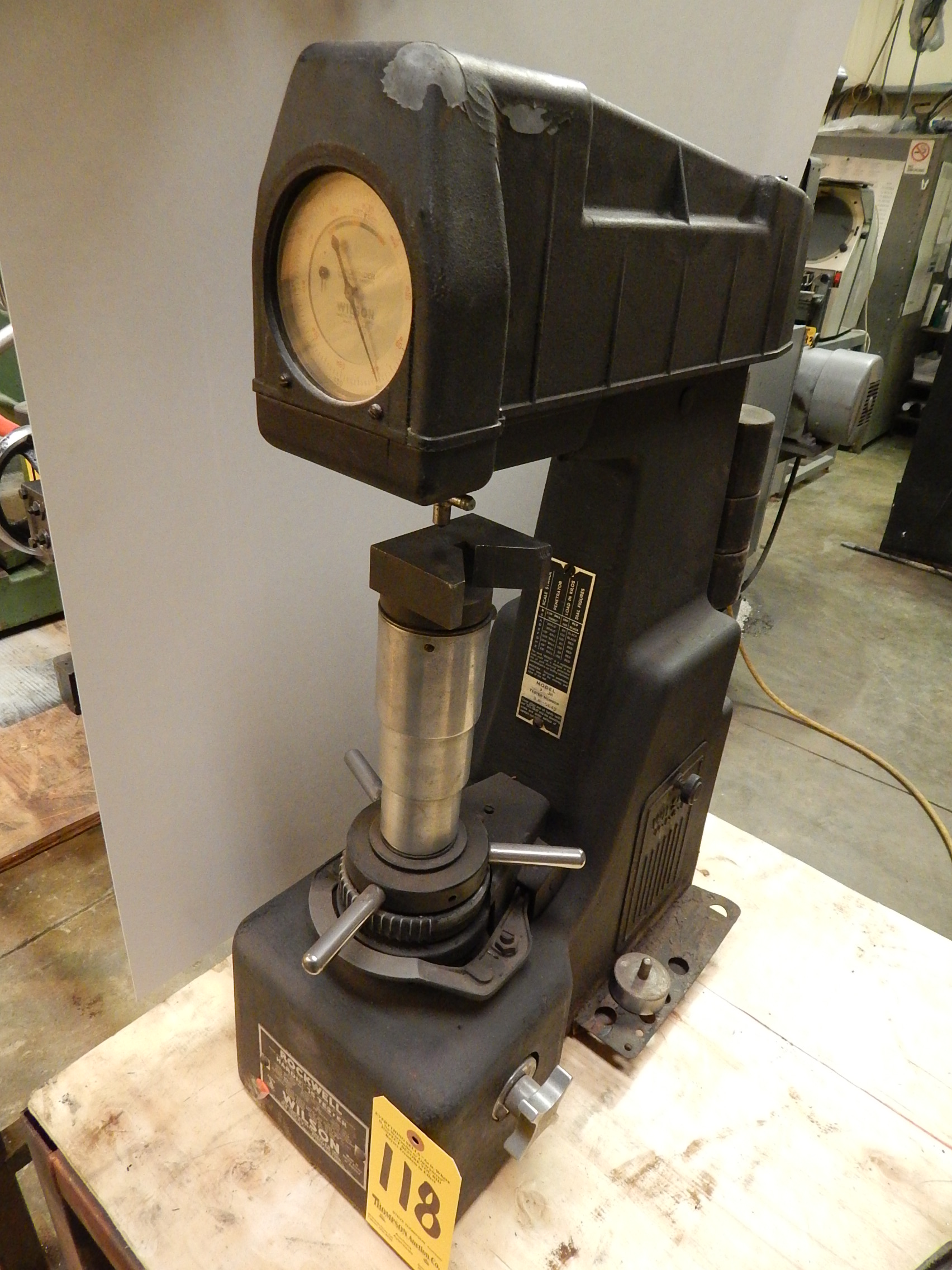 Wilson Model 3JR Rockwell Hardness Tester, s/n 5648