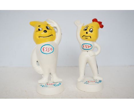 Pair of cast iron Esso money boxes Mr & Mrs Drip 